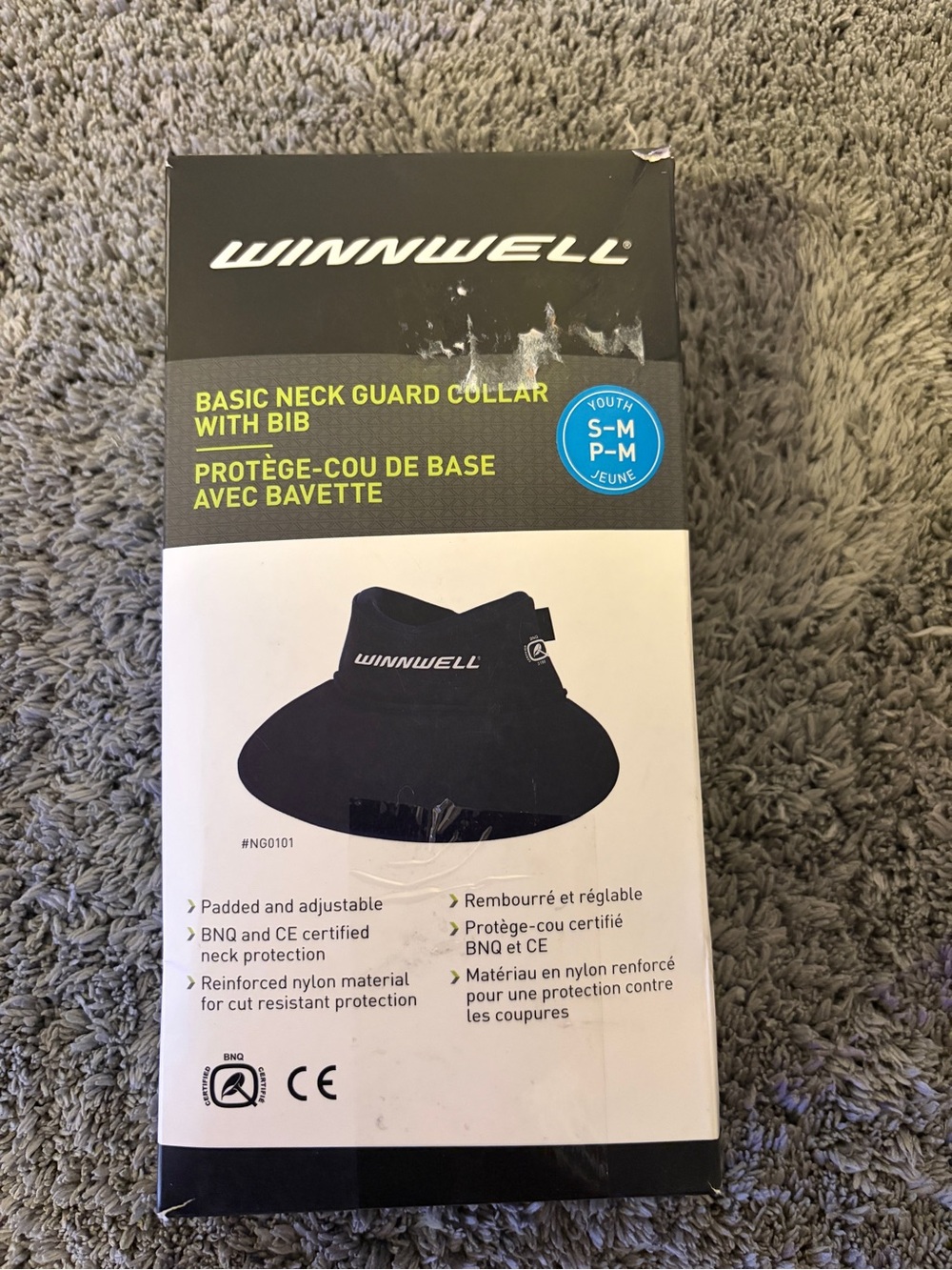 Black Basic Neck Guard Collar with Bib - Youth S/M